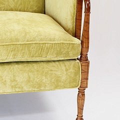 Federal Style Faux Tiger Maple Settee