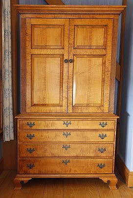 tiger maple wardrobe