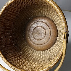 Labeled Davis Hall (1828-1905) Nantucket Lightship Basket, circa 1890