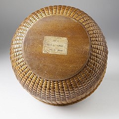 Labeled Davis Hall (1828-1905) Nantucket Lightship Basket, circa 1890