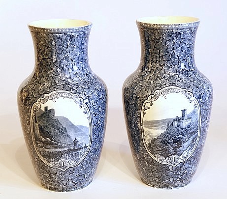 German Heim Castle Vases