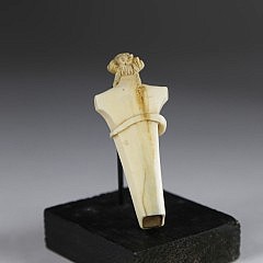 Fine Whaleman Carved Whale Ivory Bosun’s Whistle, circa 1860