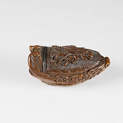 Napoleonic Carved Seed Pod Snuff Box, circa 1810