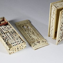 Prisoner of War Carved Bone Game Boxes, circa 1810