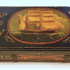 Hand Painted Nautical Foot Locker