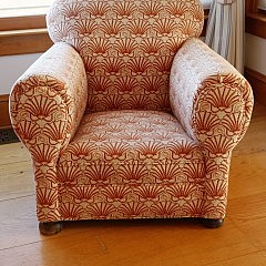 Pair of  Upholstered Club Chairs