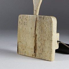 Whaleman Crafted Whalebone Paper Dispenser, 19th century