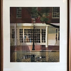 C. Robert Perrin (1915-1999) Watercolor on Paper “Zero Main Street Reflections”