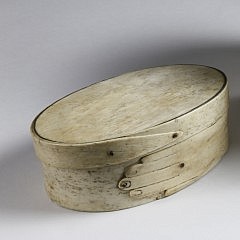Whaleman Made Whalebone Ditty Box, with Carved Hand Laps, circa 1840