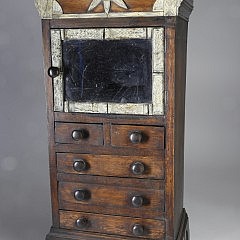 Diminutive Mahogany and Scrimshaw Spice Cabinet, Nantucket, MA circa 1850