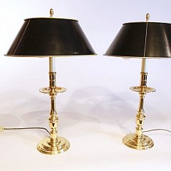 brass candlestick lamps