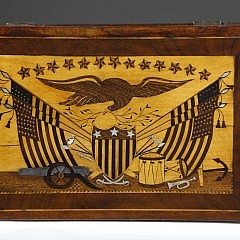 Fine American Inlaid Trinket Box, circa 1848-1851