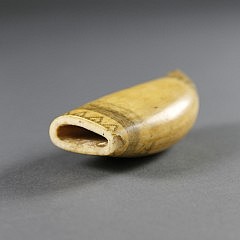 Fine Diminutive Scrimshaw Sperm Whale Tooth Attributed to Albro