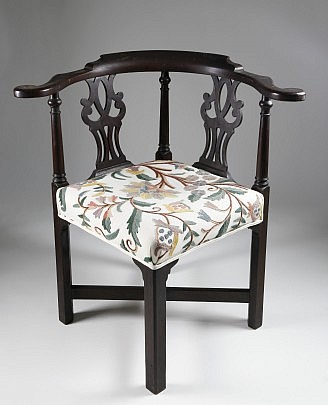 Chippendale Mahogany Corner Chair