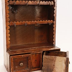 19th Century Carved Walnut Hanging Shelf