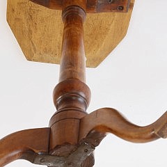 19th Century Maple Tripod Octagonal Top Candlestand