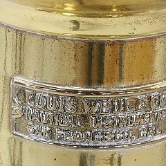 “Louis Weule Co. Nautical Instruments, San Francisco, California” Brass Pedestal Yacht Binnacle Compass