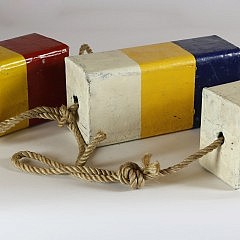 Three Vintage Painted Buoys