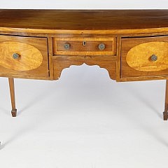 Petite American Mahogany and Satinwood Federal Three-Drawer Server