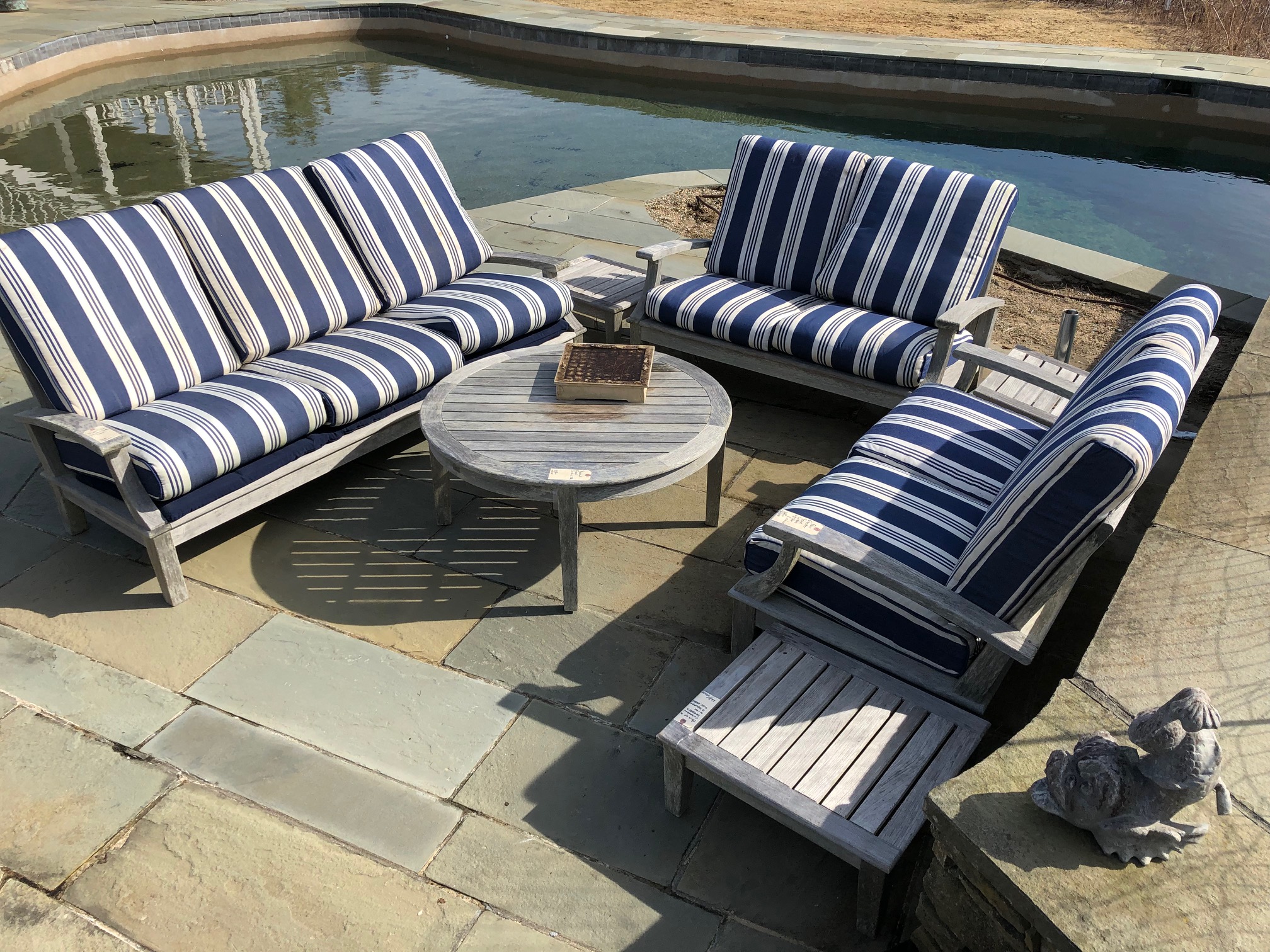 Gloster Teak Two Gloster Teak Settees, Sofa and Tables Rafael Osona