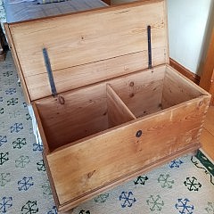 Antique Pine Lift Top Dovetailed Blanket Chest