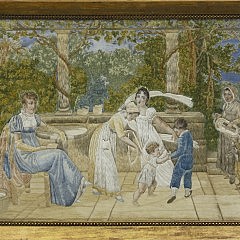 Silk Embroidery-Children At Play