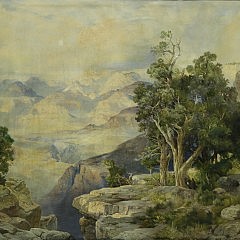 Thomas Moran Color Chromolithograph “The Grand Canyon of Arizona View From Hermit Rim Road”