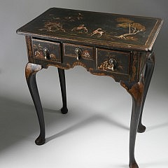 Queen Anne Black Japanned Dressing Table