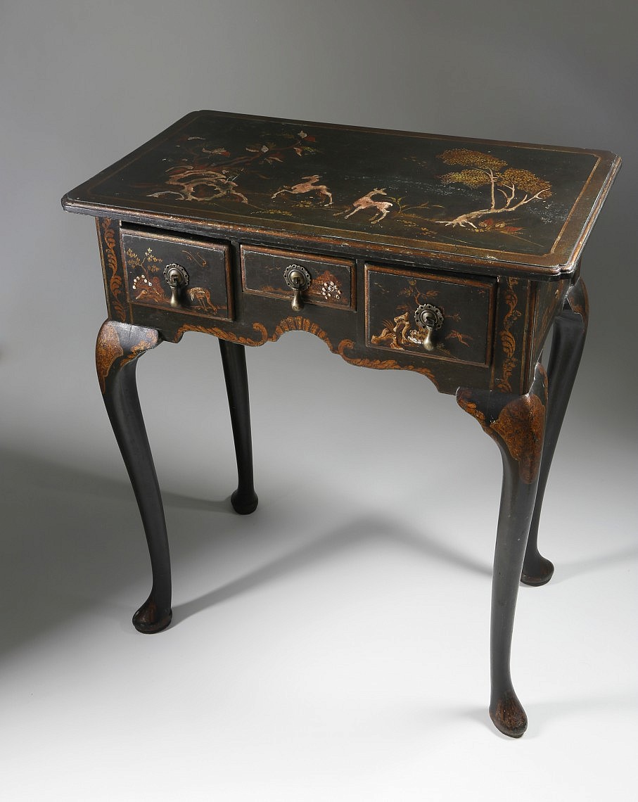 antique black dressing table French Chateau Vanity Table, Chateau Black