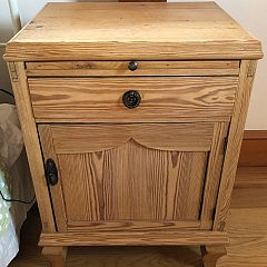 Pair of Pitch Pine Bedside Cabinets