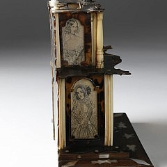 Whaleman Made Tortoiseshell, Whale Ivory and Mother-of-Pearl Watch Tower