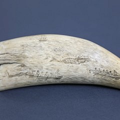 Pair of Whaleman Scrimshawed Whale Teeth