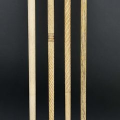 Group of Four Whaler Carved Whalebone Walking Sticks