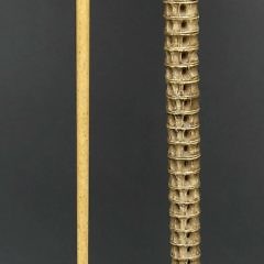 Whaler Carved Whale Ivory and Whalebone Youth Walking Stick and Shark Vertebrae Walking Stick