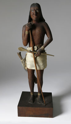 Hardwood Figure of an Indigenous Man