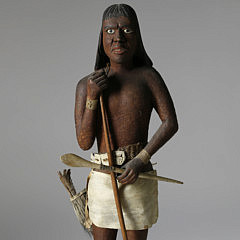 Hardwood Figure of an Indigenous Man