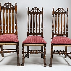 Set of 6 Wallace Nutting Bannister Back Dining Chairs