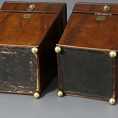 Pair of Regency Mahogany Knife Boxes