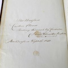 New Bedford Custom House Ledger 1843-1846, Kept by Rodney French Esq. Conlectar, David Silvester Inspector, New Bedford Sept. 23, 1843