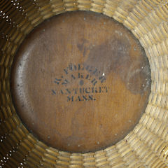 Rowland Folger Nantucket Round Open Swing Handle Basket