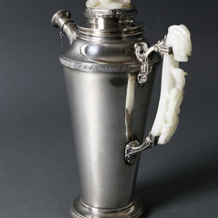 Yamanaka Jade-Mounted Sterling Silver Cocktail Jug, circa 1900