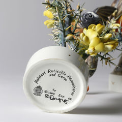 Pair of Dorothy Doughty Royal Worcester Porcelain Redstart Ruticilla Phoenicurus and Gorse