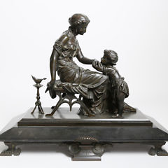 Antoine Pierre Aubert Neoclassical Figural Group of Mother and Child