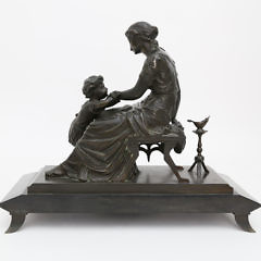 Antoine Pierre Aubert Neoclassical Figural Group of Mother and Child