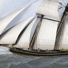 Fine Shadowbox Diorama of the English Yacht “Thomas & Mathie”