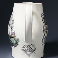 Liverpool Earthenware Jug with American Clipper Decoration