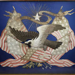 Sailor’s Souvenir Embroidered Panel of an American Eagle