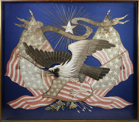 Sailor’s Souvenir Embroidered Panel of an American Eagle