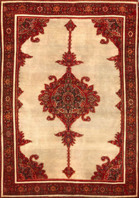 Persian Malayer Hand-Knotted Oriental Rug