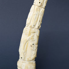 Eskimo Walrus Ivory Cribbage Board